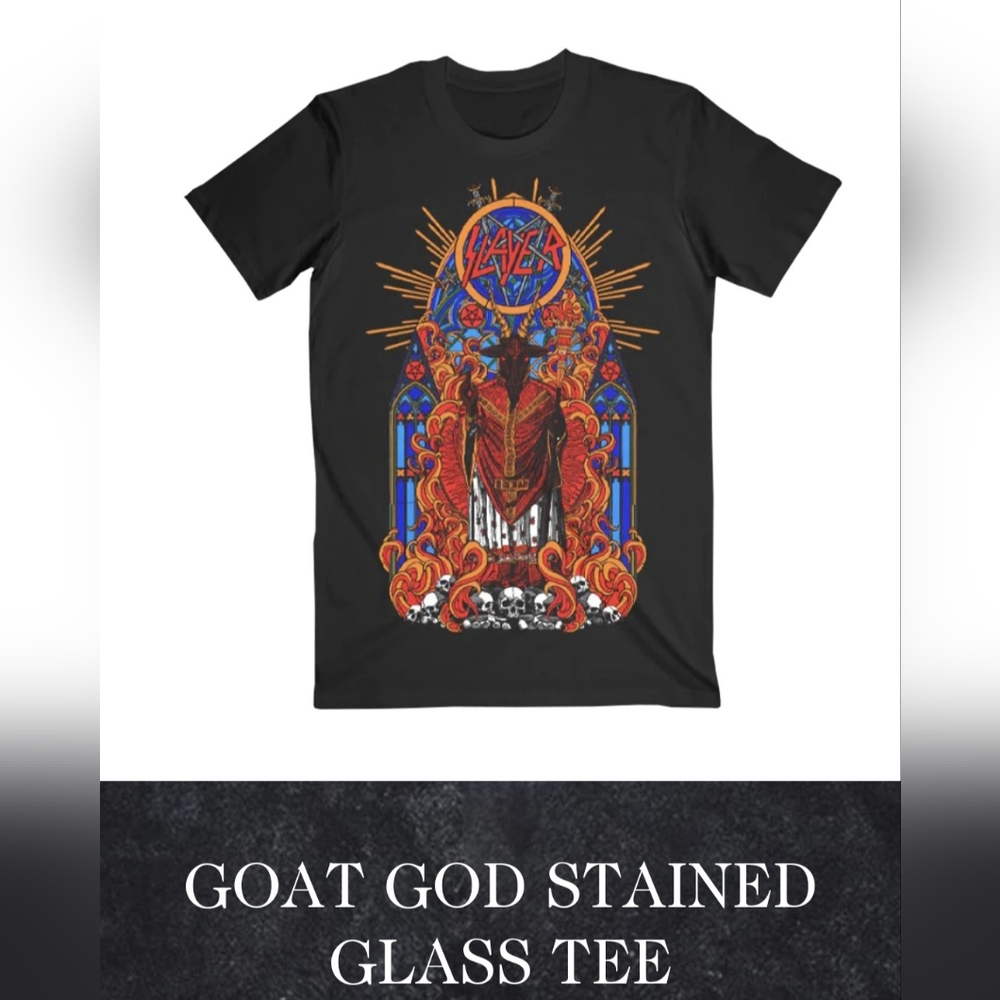 Slayer Goat God Stained Glass T
